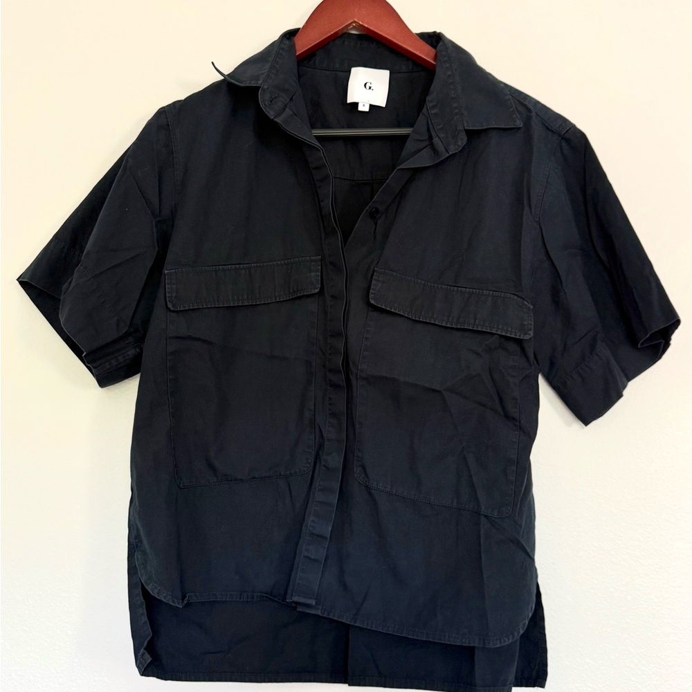 Goop Black Button Down Shirt for Women